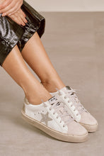 Load image into Gallery viewer, White &amp; Champagne Low Top Star Sneakers Golden Goose Dupe
