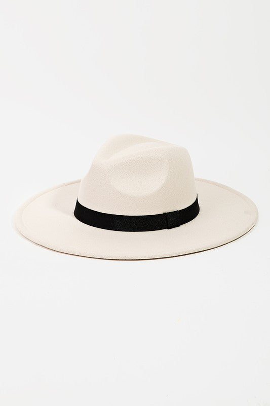 Black Lined Ivory Hat