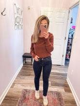 Load image into Gallery viewer, Dark Maroon Ribbed Sweater
