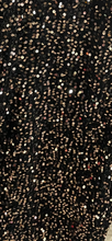 Load image into Gallery viewer, Black Velvet Like &amp; Dark Golden Brown Sequin Slit Dress
