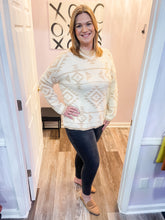 Load image into Gallery viewer, Plus Size Apricot &amp; Tan Aztec Sweater (Sizes: 1XL-4XL)
