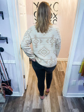 Load image into Gallery viewer, Plus Size Apricot &amp; Tan Aztec Sweater (Sizes: 1XL-4XL)
