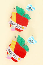 Load image into Gallery viewer, Apple Teacher Pencil Earrings
