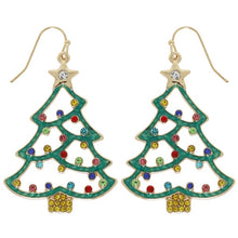 Load image into Gallery viewer, Christmas Tree With Lights Earrings
