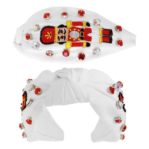 Nutcracker Jeweled White Headband