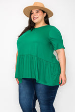 Load image into Gallery viewer, (Sizes: 3XL-5XL) Plus Size Green Babydoll Top
