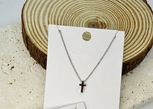 Load image into Gallery viewer, Silver Colored Mini Cross Necklace
