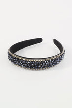 Load image into Gallery viewer, Black Beaded Rhinestone Headband
