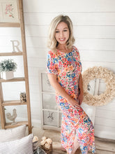 Load image into Gallery viewer, Colorful Floral Print Maxi Dress
