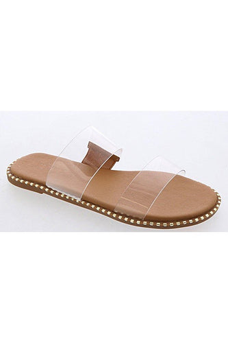 Clear Double Strap Sandals