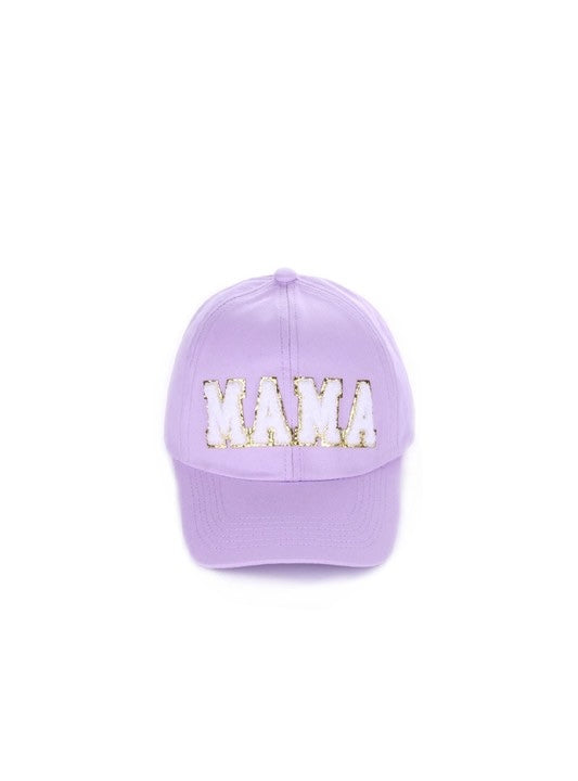 Lavender Mama Chenille Baseball Hat