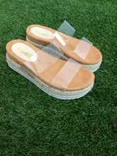 Load image into Gallery viewer, Clear Double Strap Platform Sandal
