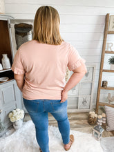 Load image into Gallery viewer, Peachy Pink Ruffled Sleeve Top
